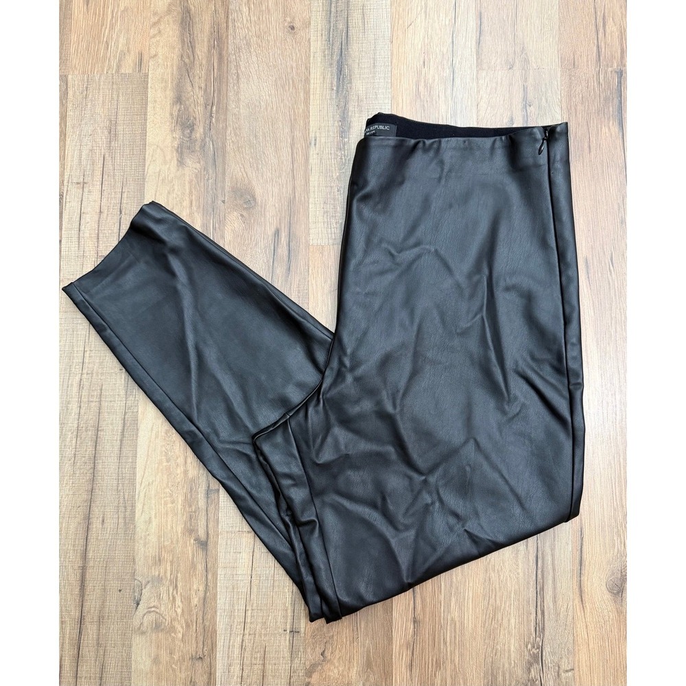 Banana Republic Faux Leather Leggings Devon Black Size 18โ